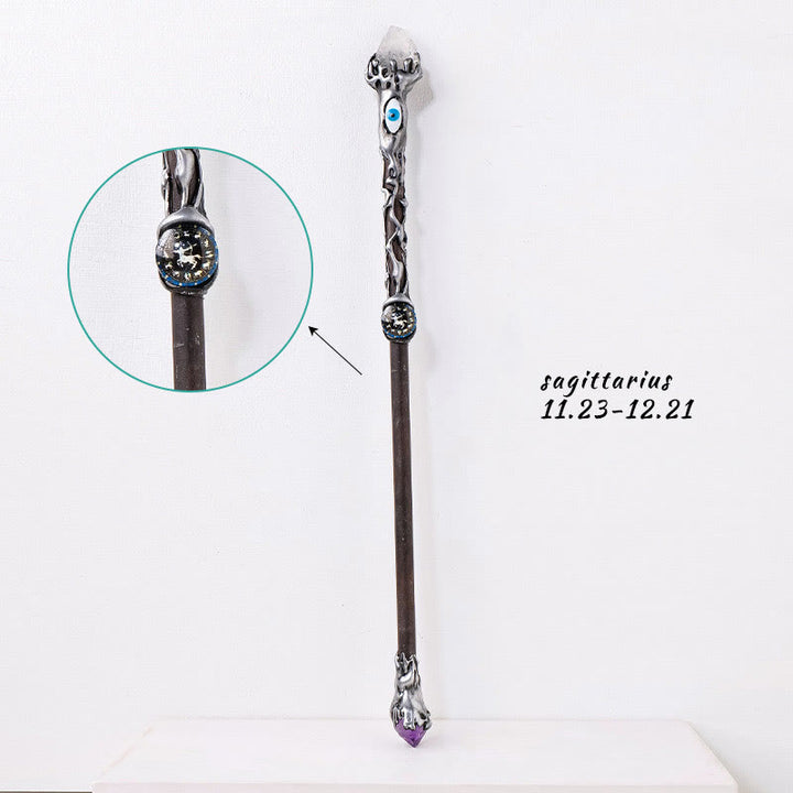 Olivenorma Evil Eyes Zodiac Magic Fairy Crystal Wands - Sagittarius - Clear Crystal - image 20