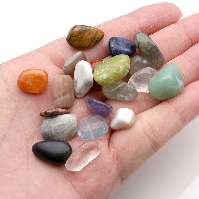 Olivenorma 20Pcs Handpicked Tumbled Gemstone Crystal Set - image 1