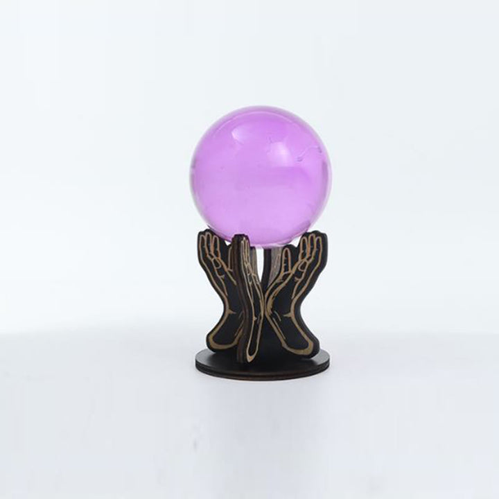 Olivenorma Wooden Gemstone Stand Divination Crystal Ball Holder - Hands - image 8