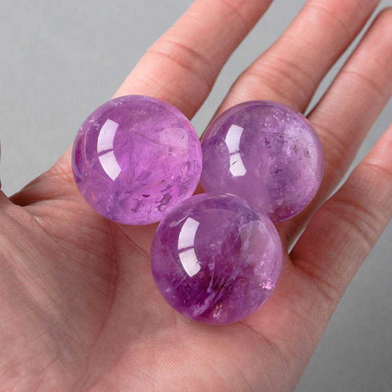 Olivenorma Natural Gemstone Crystal Ball with Wooden Stand - image 2