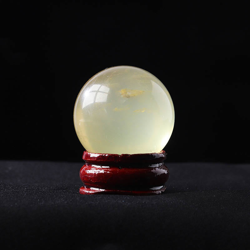 Olivenorma Natural Gemstone Crystal Ball with Wooden Stand - Citrine - image 26