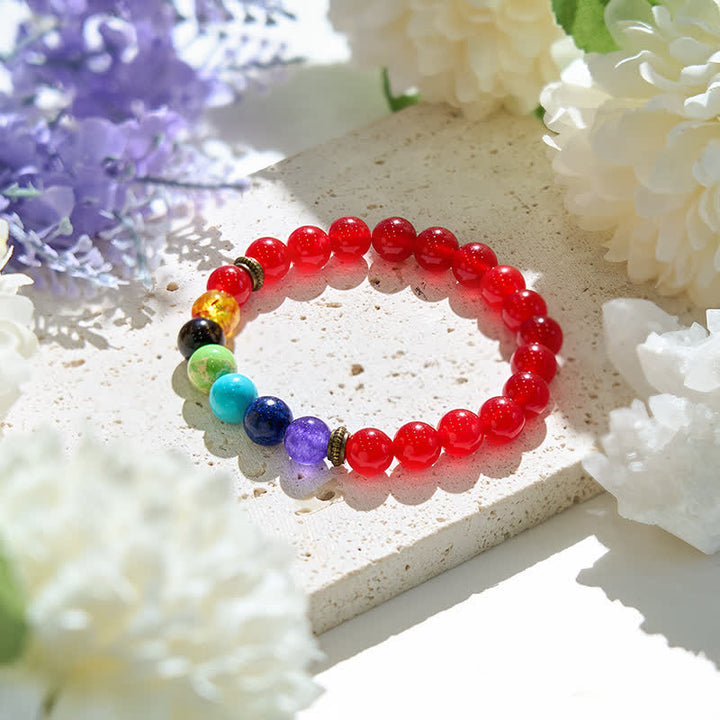Olivenorma Chakra Red Agate Bracelet - image 2