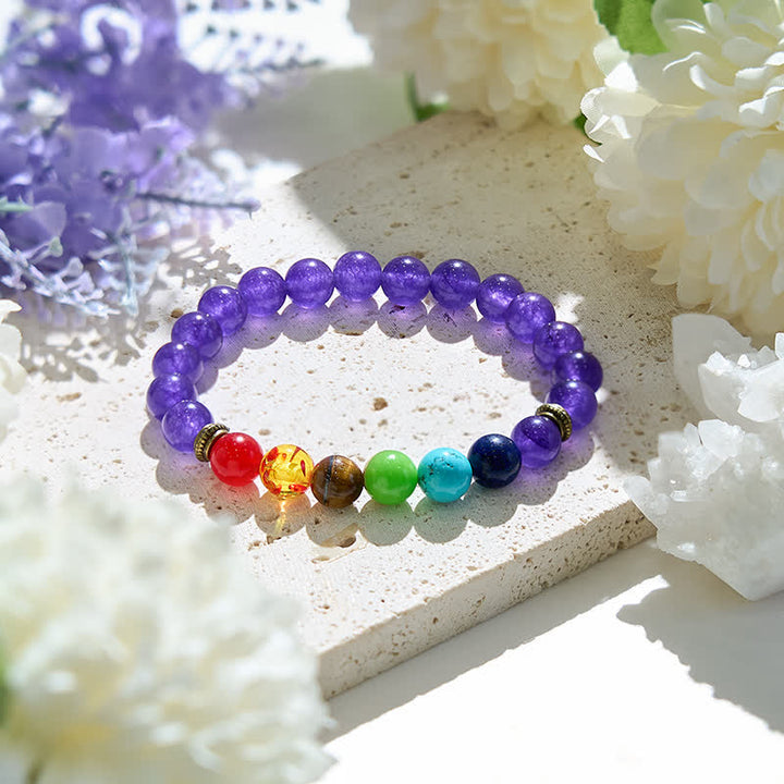 Olivenorma Chakra Amethyst Bracelet - image 2