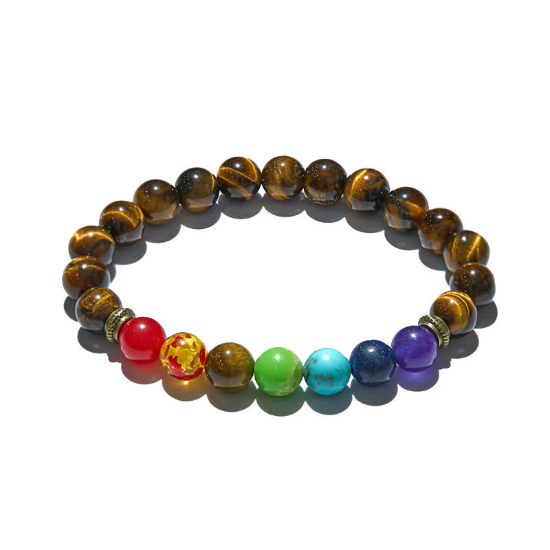 Olivenorma Chakra Tiger Eye Bracelet - Chakra & Tiger Eye - image 0