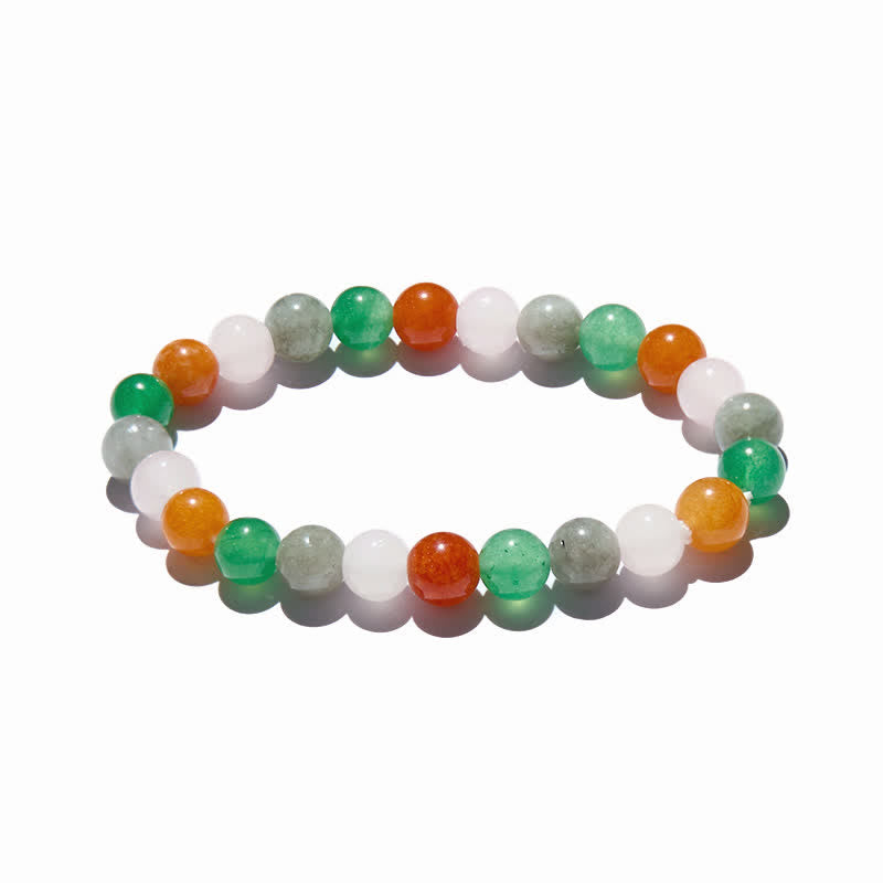 Olivenorma 8mm Multicolor Natural Stone Labradorite Beaded Bracelet - image 3