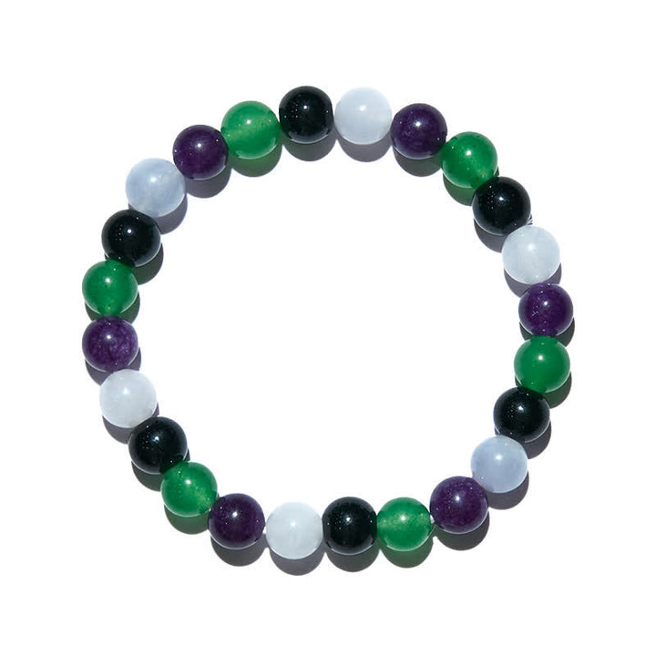 Olivenorma 8mm Multicolor Natural Stone Amethyst Beaded Bracelet - image 3