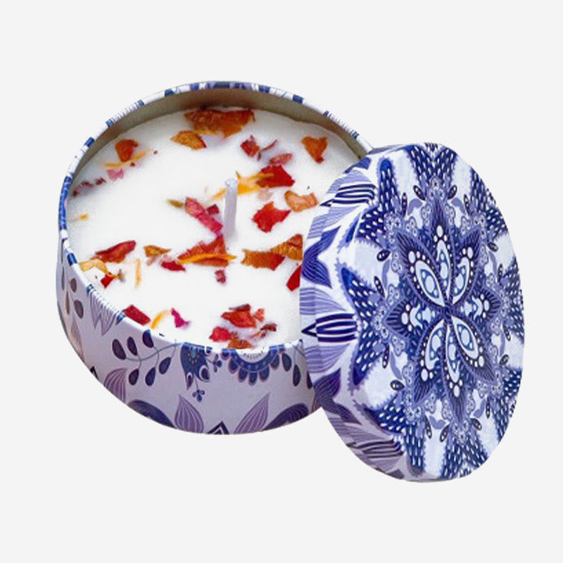 Olivenorma Natural Dried Flower Soy Candle Crystal Aromatherapy - Shangri-La - 80g - image 14