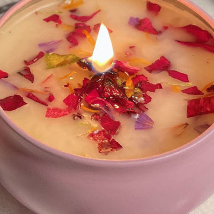 Olivenorma Natural Dried Flower Soy Candle Crystal Aromatherapy - image 13