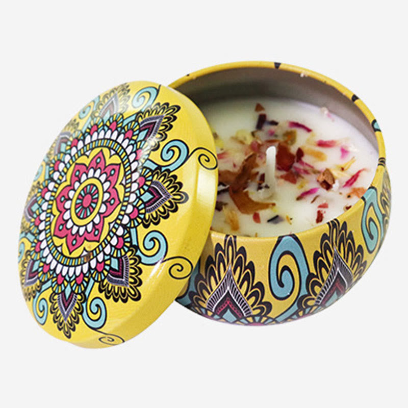Olivenorma Natural Dried Flower Soy Candle Crystal Aromatherapy - Mosquito Repellent Citronella - 80g - image 1
