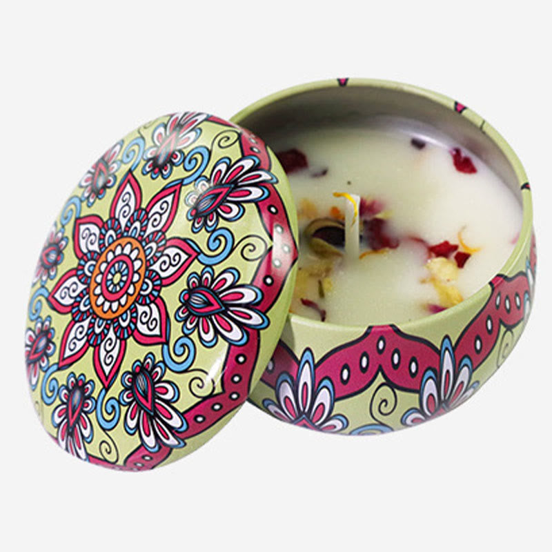 Olivenorma Natural Dried Flower Soy Candle Crystal Aromatherapy - Mellow Coconut Milk - 80g - image 7