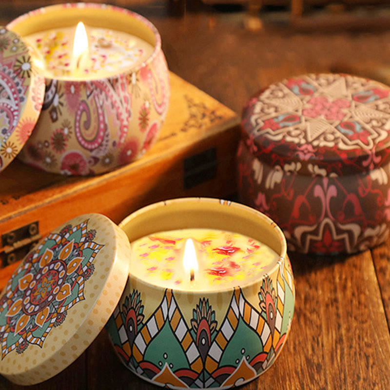 Olivenorma Natural Dried Flower Soy Candle Crystal Aromatherapy - image 0