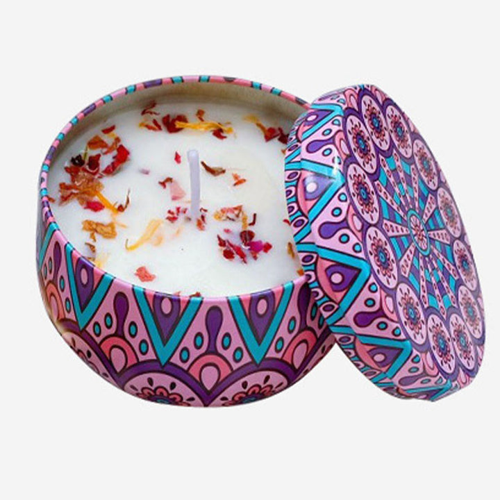 Olivenorma Natural Dried Flower Soy Candle Crystal Aromatherapy - Romantic Cherry - 80g - image 15