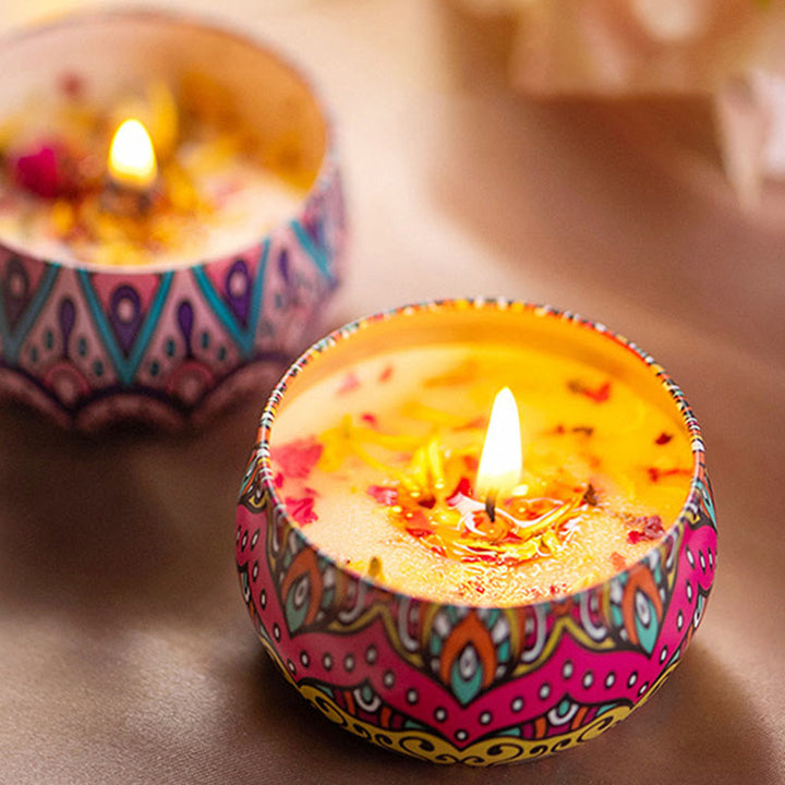 Olivenorma Natural Dried Flower Soy Candle Crystal Aromatherapy - image 18
