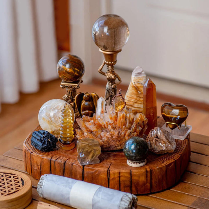 Olivenorma Natural Gemstone Maillard Color Energy Crystal Array - Smoky Quartz Array - image 0