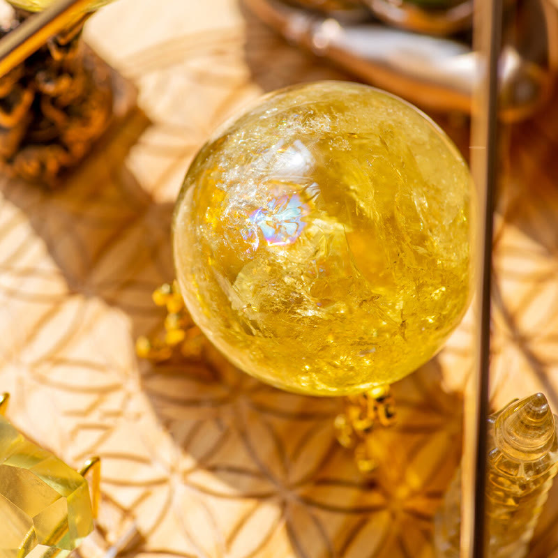 Olivenorma Customized Wealth Is Flowing Citrine Pyramid Crystal Array - image 2