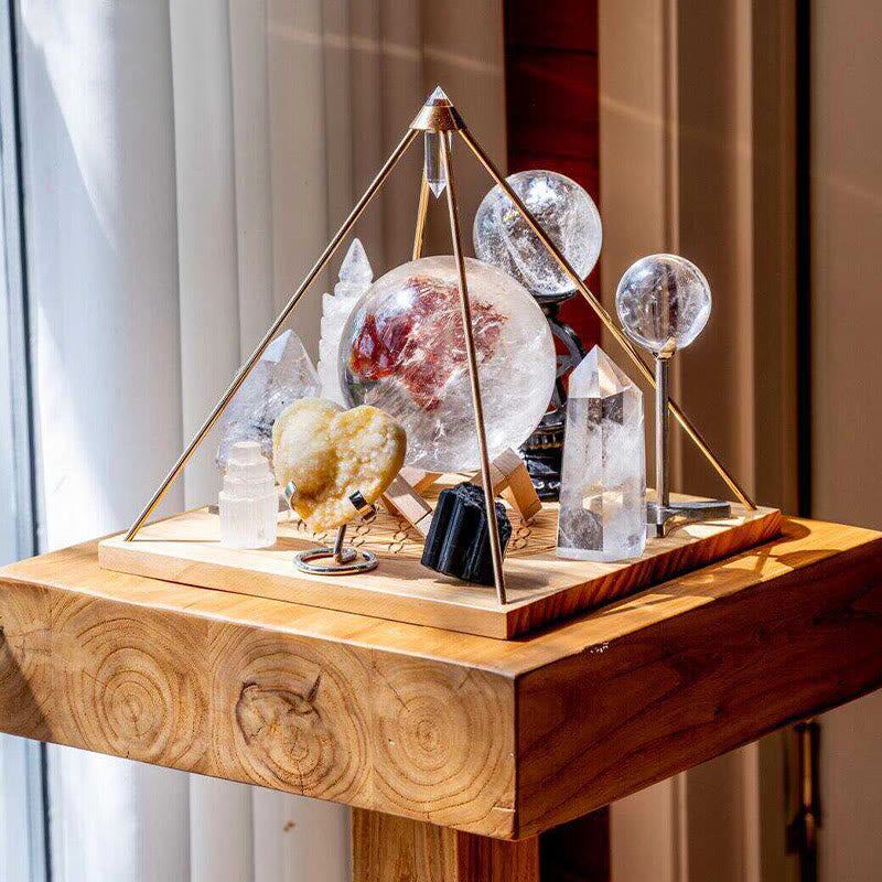 Olivenorma Customized Clear Crystal Set Chakra Pyramid Crystal Array - Clear Crystal Array - image 0