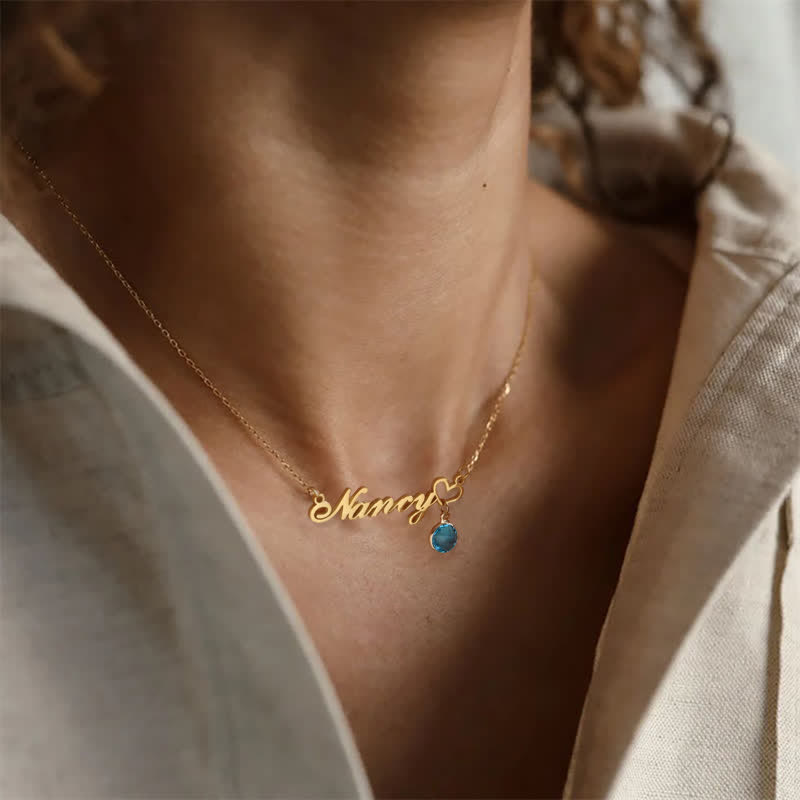 Olivenorma Personalized Name Birthstone Pendant Women Necklace - image 3