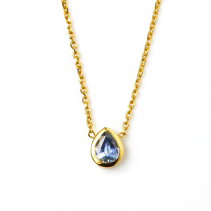 Olivenorma Silver Birthstone Drop Pendant Necklace - image 21