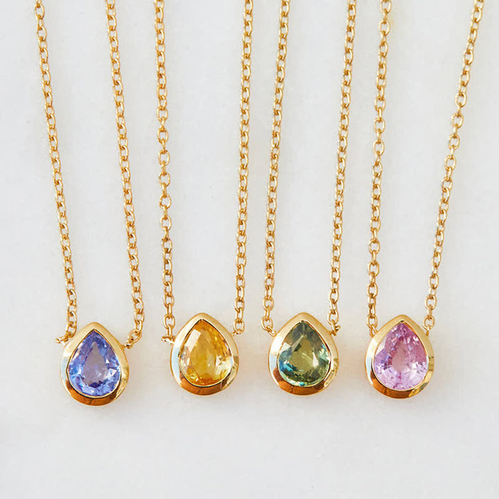 Olivenorma Silver Birthstone Drop Pendant Necklace - image 15