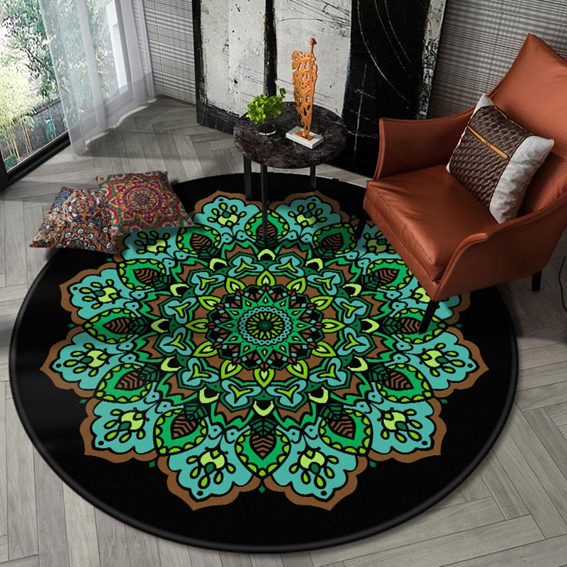 Olivenorma Boho Round Area Rug Mandala Carpet - 200*200cm - Style #K - image 11