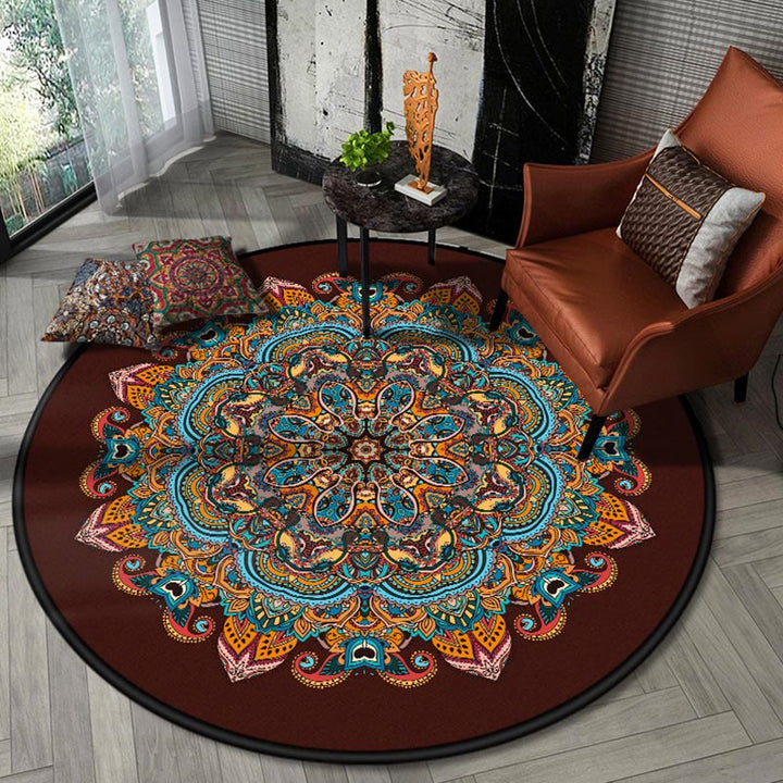 Olivenorma Boho Round Area Rug Mandala Carpet - 200*200cm - Style #C - image 3