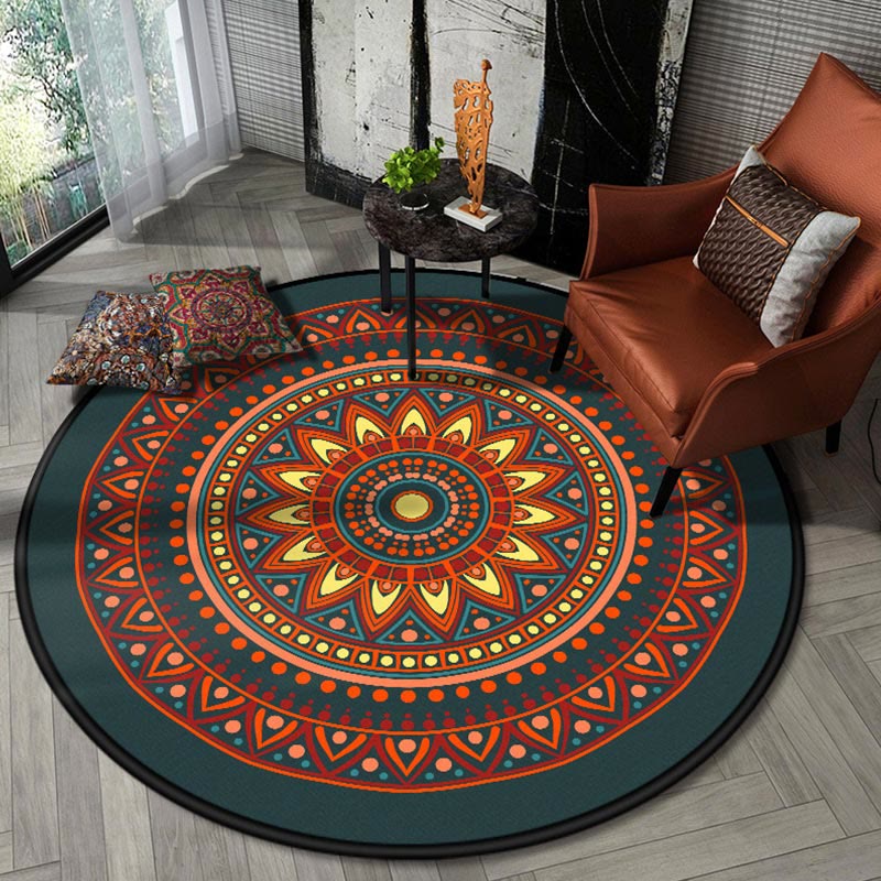 Olivenorma Boho Round Area Rug Mandala Carpet - 200*200cm - Style #E - image 5
