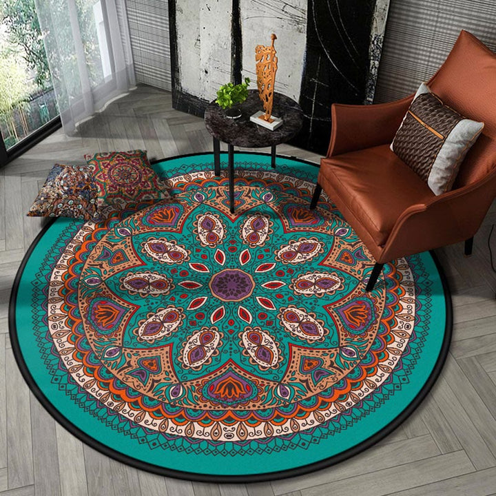 Olivenorma Boho Round Area Rug Mandala Carpet - 200*200cm - Style #D - image 4