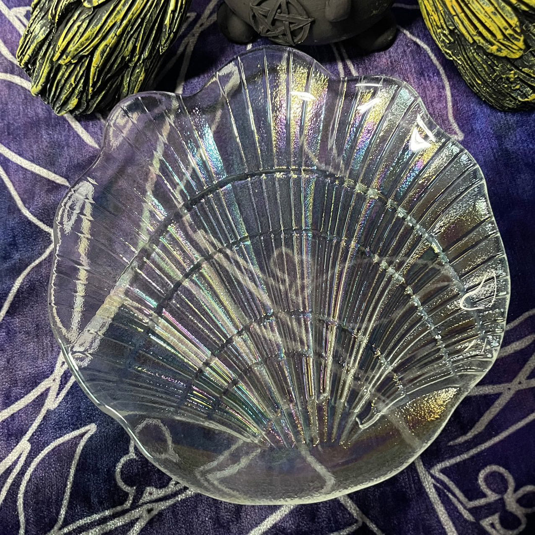 Olivenorma Magic Witch Broom Crystal Candle Holder Desk Decor - Glass Shell Tray - image 3