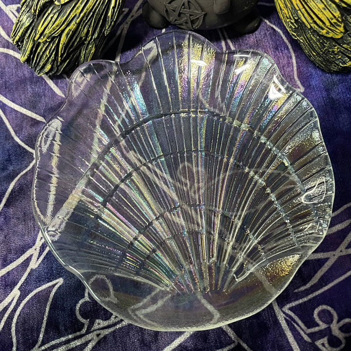 Olivenorma Magic Witch Broom Crystal Candle Holder Desk Decor - Glass Shell Tray - image 3