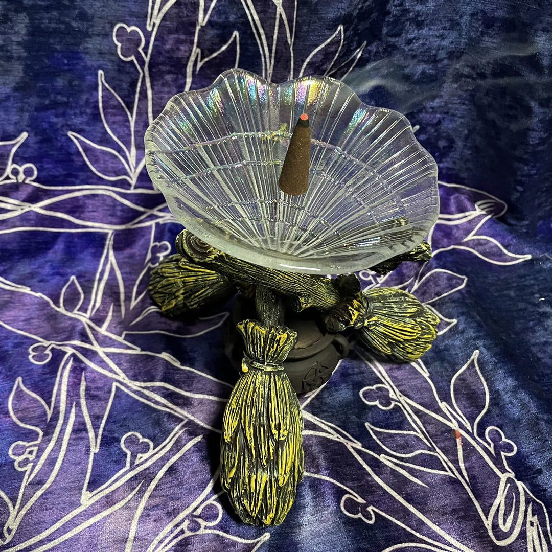 Olivenorma Magic Witch Broom Crystal Candle Holder Desk Decor - image 5