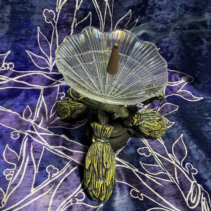 Olivenorma Magic Witch Broom Crystal Candle Holder Desk Decor - image 5