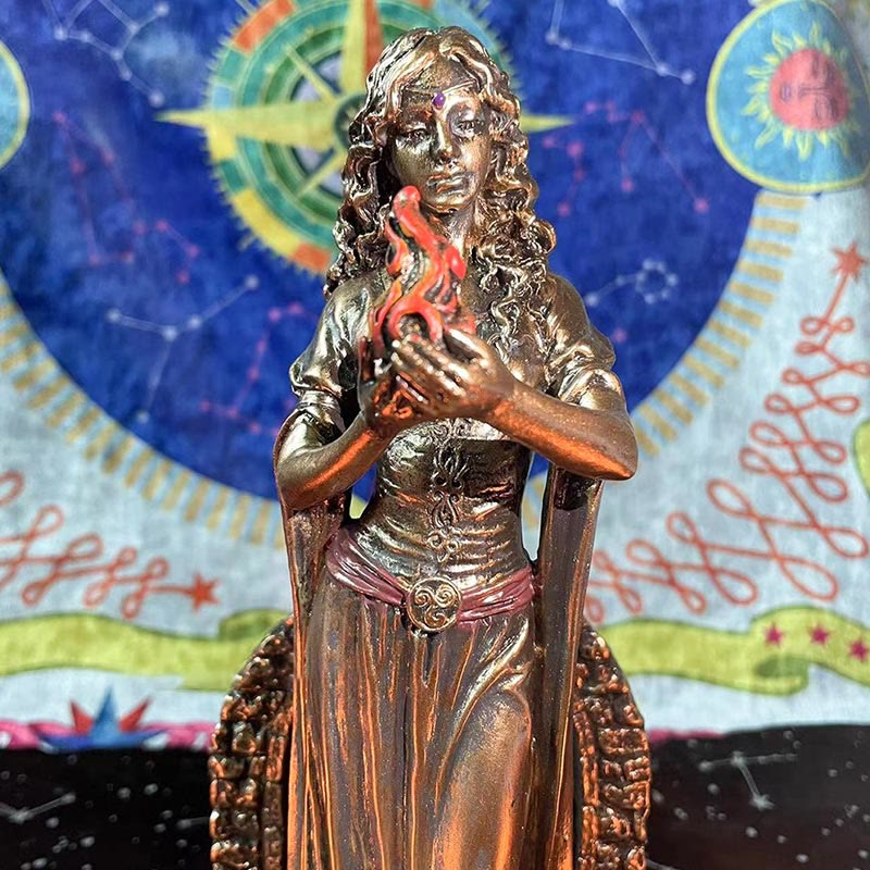 Olivenorma Goddess BRIGID Statue Candle Holder Crystal Ball Holder - image 6