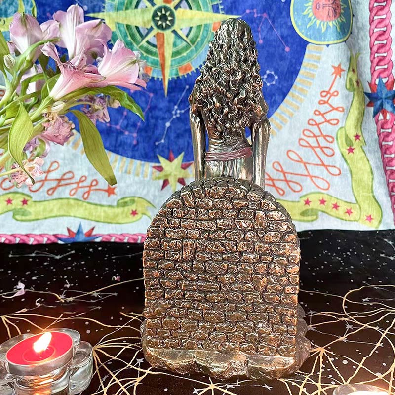 Olivenorma Goddess BRIGID Statue Candle Holder Crystal Ball Holder - image 3
