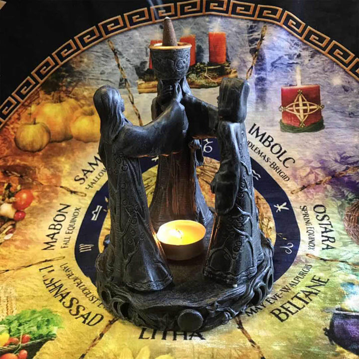 Olivenorma The Norns Statue Incense Holder Ornament Candle Holder - image 2