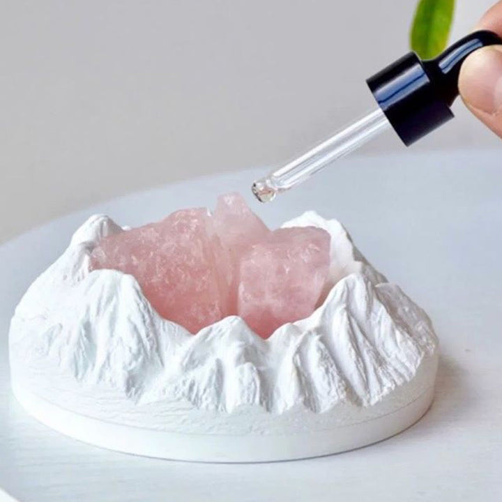 Olivenorma Mountain Shaped Healing Crystal Aromatherapy Candle - Rose Quartz - Meet by Chance - image 2