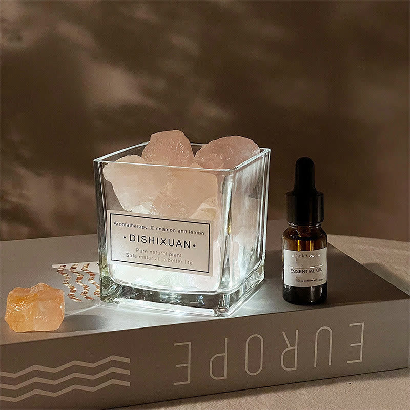Olivenorma Healing Crystal Stones Diffuser Crystal Aromatherapy - Rose Quartz - Cologne - 8*8cm - image 3