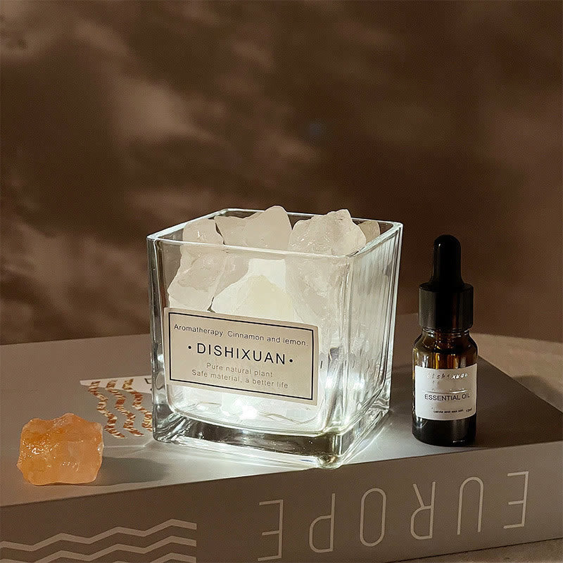Olivenorma Healing Crystal Stones Diffuser Crystal Aromatherapy - Clear Quartz - Cologne - 8*8cm - image 6