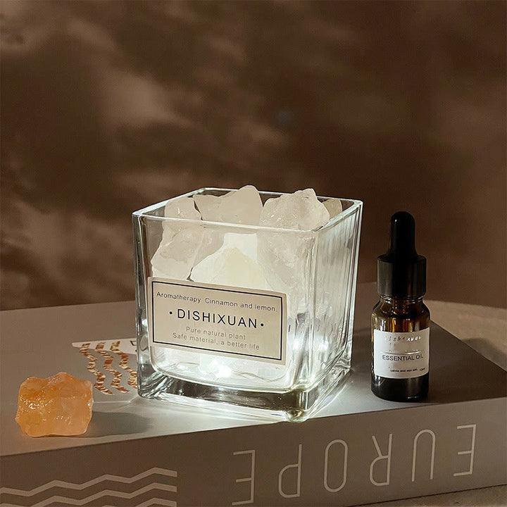 Olivenorma Healing Crystal Stones Diffuser Crystal Aromatherapy - Clear Quartz - Cologne - 8*8cm - image 6