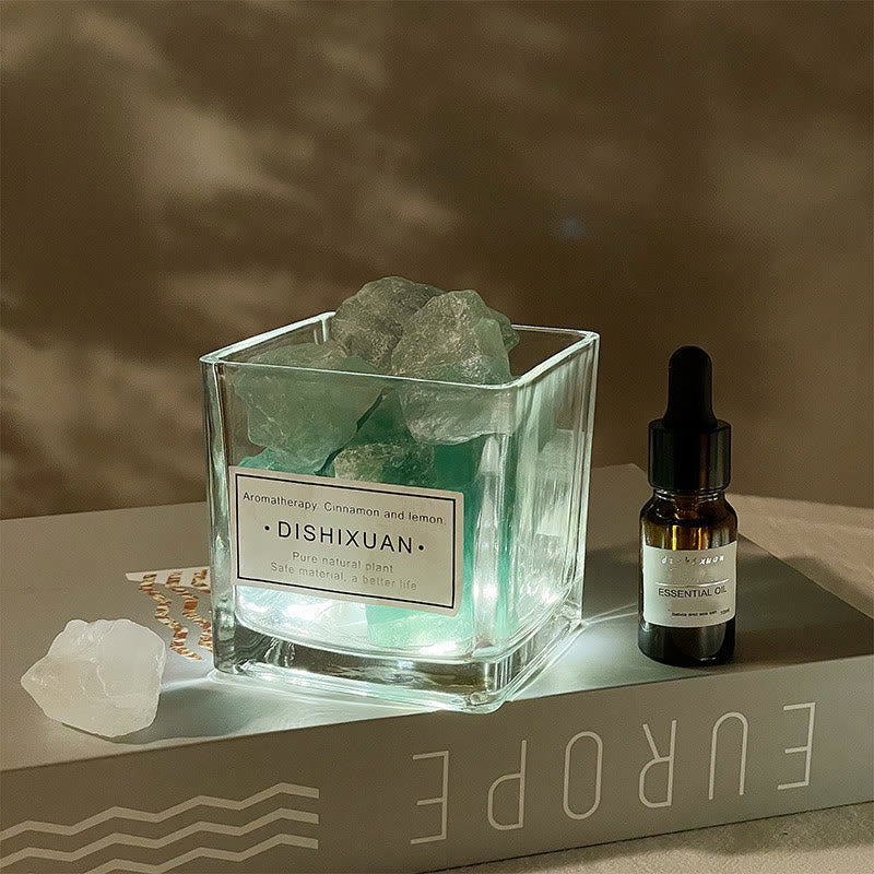 Olivenorma Healing Crystal Stones Diffuser Crystal Aromatherapy - Aquamarine - Cologne - 8*8cm - image 9