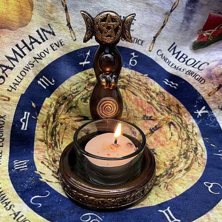 Olivenorma Triple Goddess Celtic Statue Candle Holder - Triple Goddess - image 0