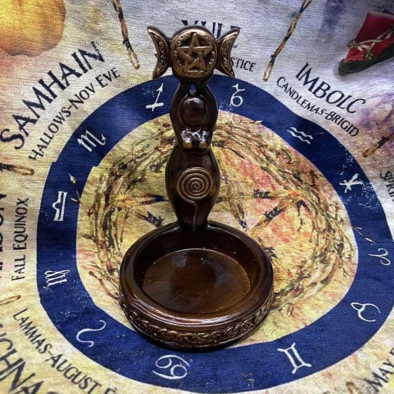 Olivenorma Triple Goddess Celtic Statue Candle Holder - image 3