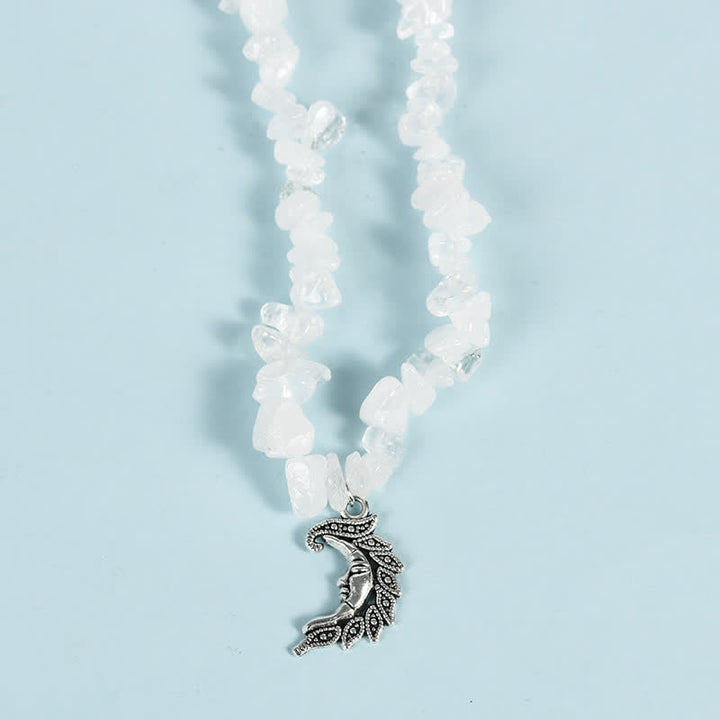 Olivenorma Natural Gravel Beads Sun Moon Pearl Pendant Necklace - image 2