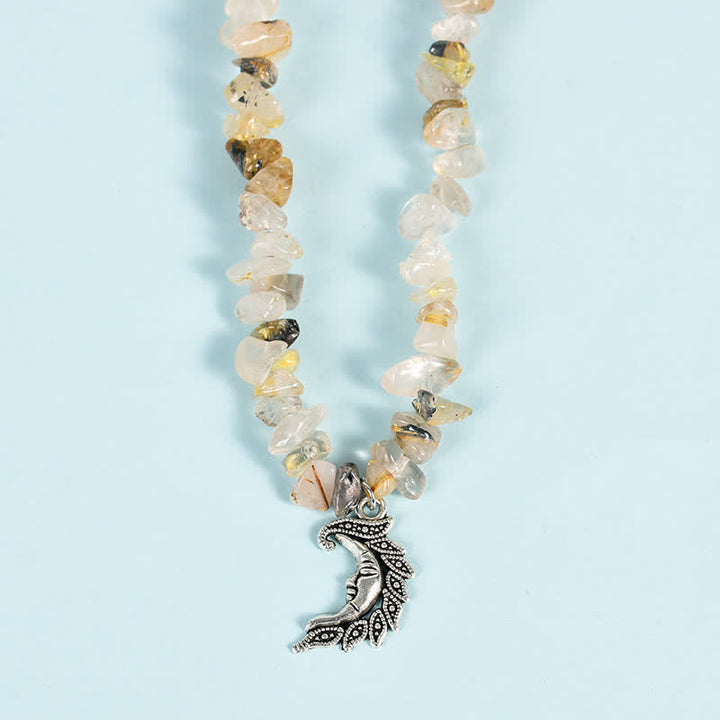 Olivenorma Natural Gravel Beads Sun Moon Pearl Pendant Necklace - image 11