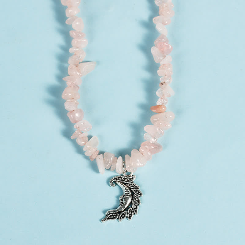 Olivenorma Natural Gravel Beads Sun Moon Pearl Pendant Necklace - image 15