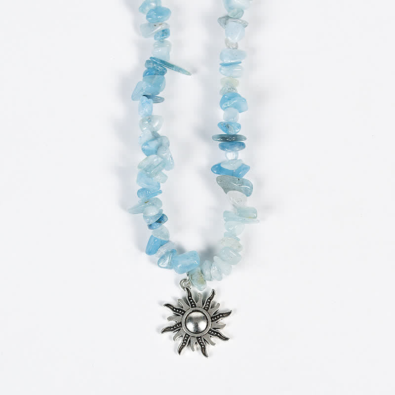 Olivenorma Natural Gravel Beads Sun Moon Pearl Pendant Necklace - image 18