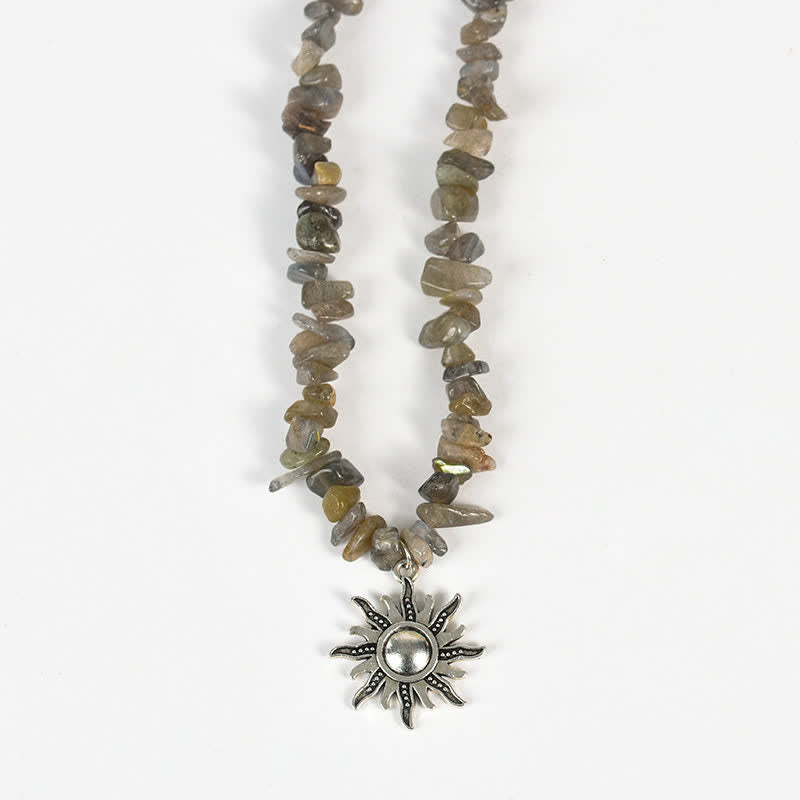 Olivenorma Natural Gravel Beads Sun Moon Pearl Pendant Necklace - image 26