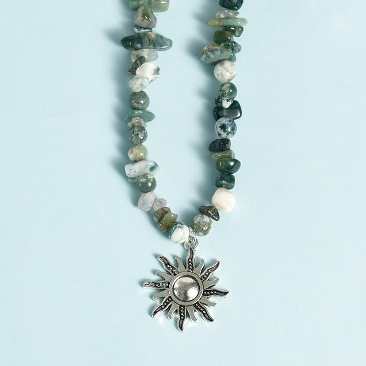 Olivenorma Natural Gravel Beads Sun Moon Pearl Pendant Necklace - image 42