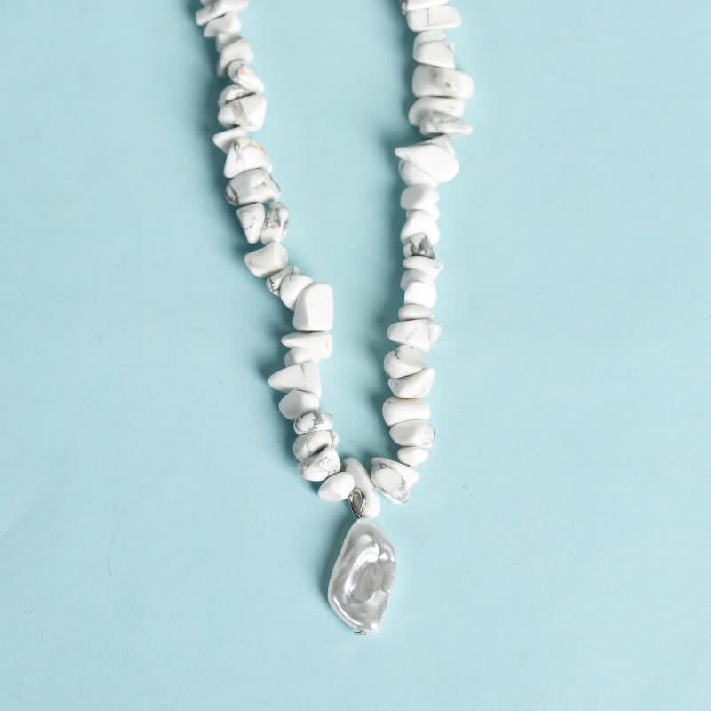 Olivenorma Natural Gravel Beads Sun Moon Pearl Pendant Necklace - image 52