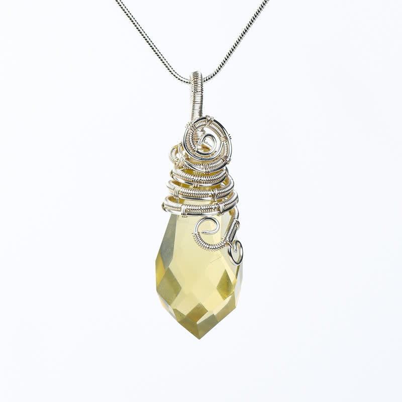 Olivenorma Natural Faceted Crystal Necklace - Citrine - image 3