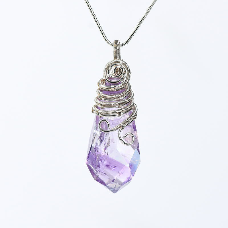 Olivenorma Natural Faceted Crystal Necklace - Amethyst - image 5
